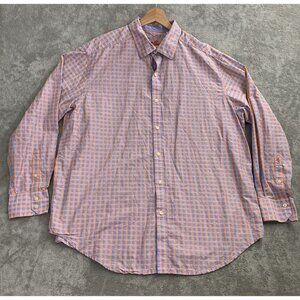 Robert Graham Shirt Men 1XL Long Sleeve Plaid Check Button Up Casual Office Work